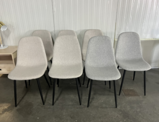 7x Basic Sweep stoelen By Fonq, Beige/grijs